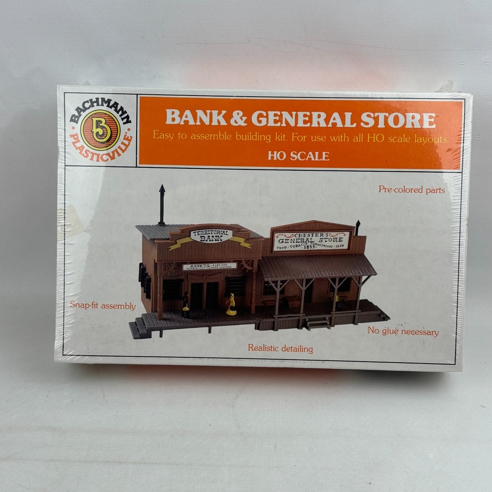 Bachmann Bank & General Store Ho Scale Kit Plastic Model Building‎ 2913